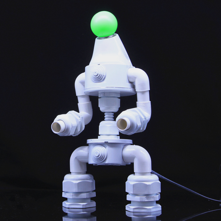 工业风复古水管机器人灯个性宿舍酒吧床头装饰创意送礼品外贸台灯