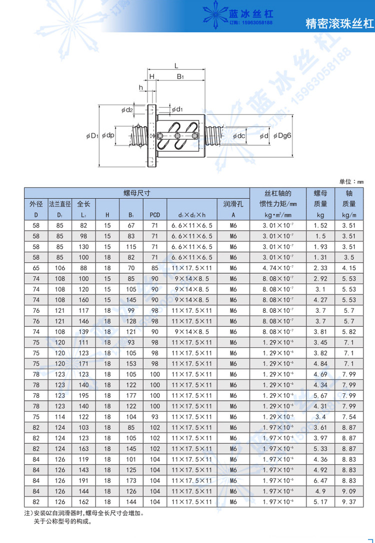 品牌         蓝冰(五金)       型号         2004研磨滚珠丝杆