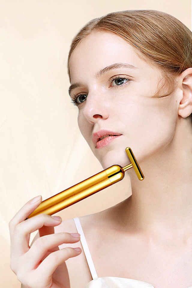 东莞生产厂直销黄金美容棒瘦脸神器按摩脸部提拉去双下巴法令纹按
