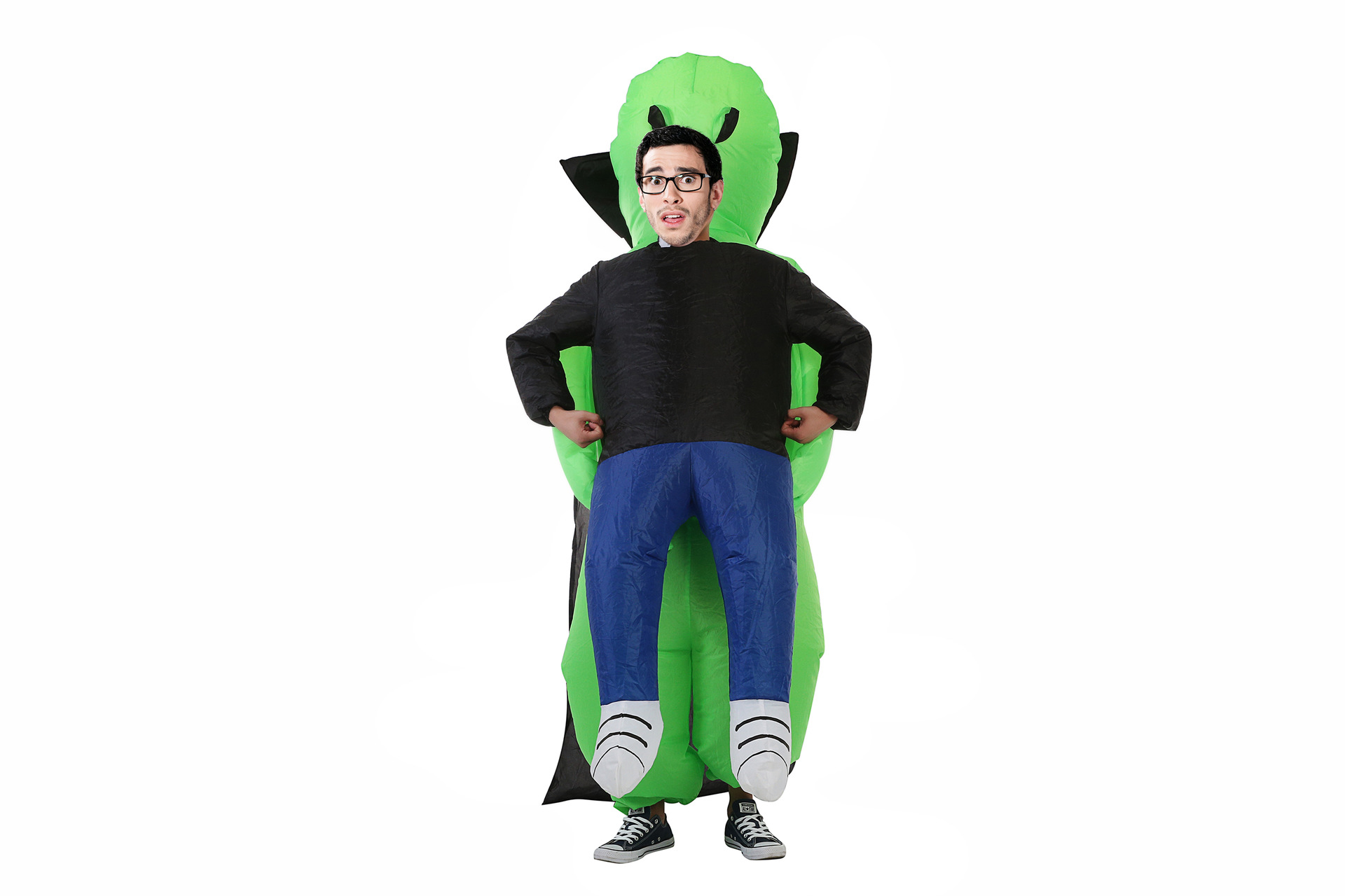 吸血鬼披风et外星人充气服装绿鬼充气服饰cosplay装扮聚会恶搞剧