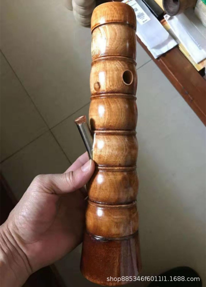 特价一手货新款俩头木中间竹水烟筒雕竹节水烟筒水烟枪