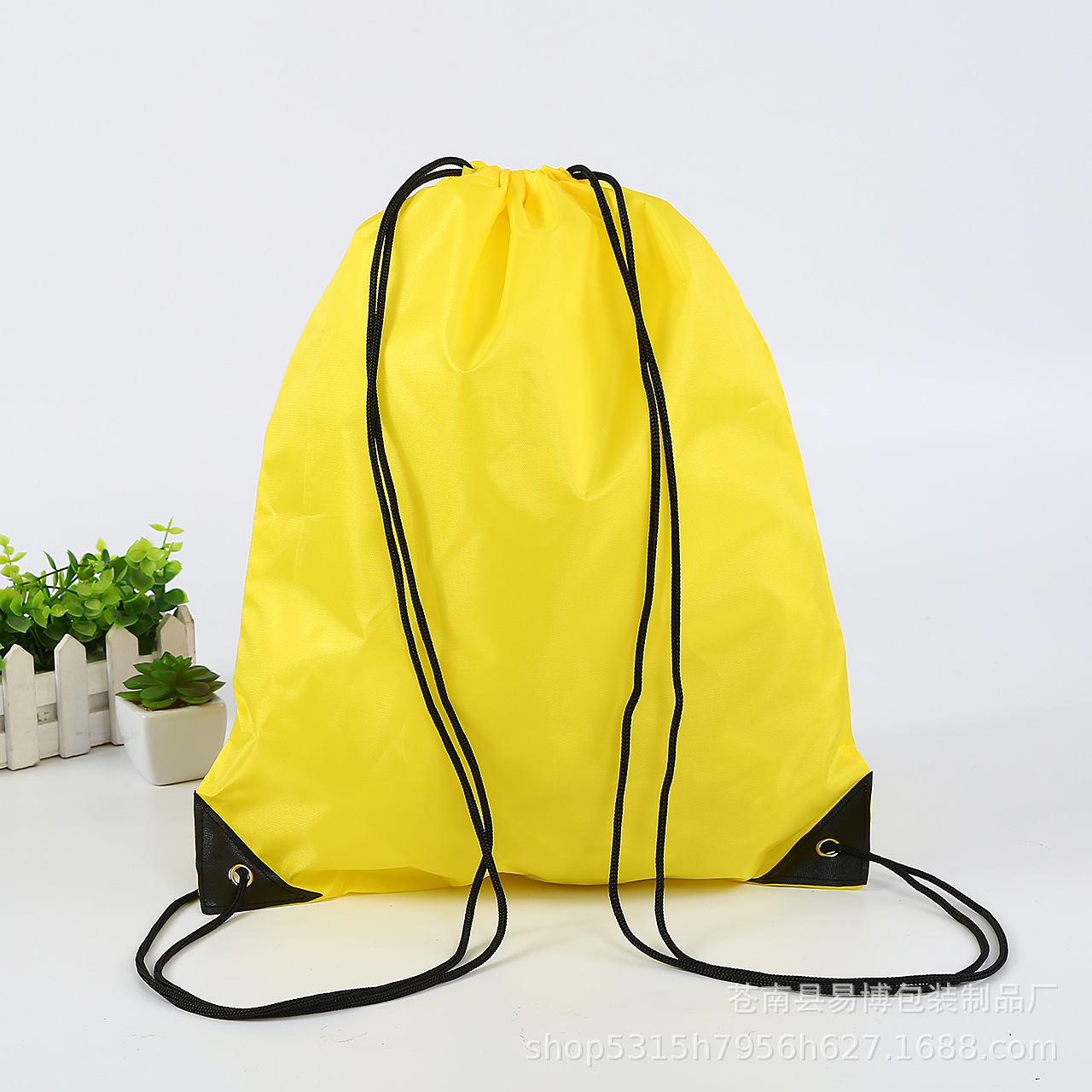 Outdoor Marathon Event Drawstring Double-Shoulder Backpack Tutorial Training Class Schoolbag Drawstring Bag Custom Lettering Logo