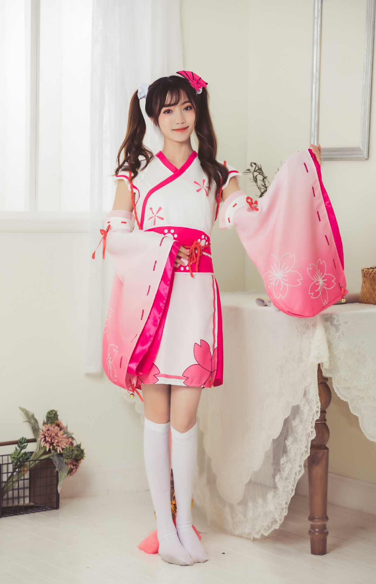 新款王者cos服小乔樱猫花可爱日系同人和风和服cosply游戏服装女