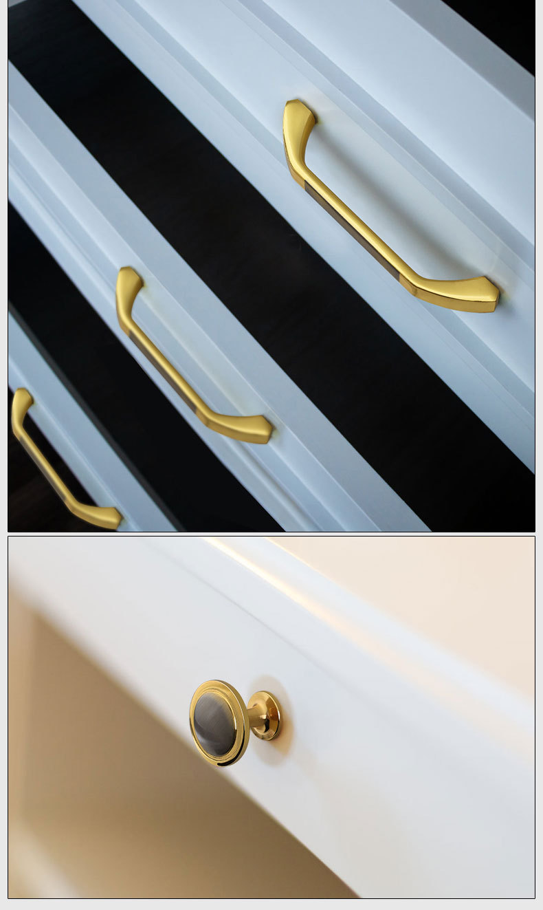 利德仕 现代简约鞋柜橱柜拉手 美式抽屉柜门把手 双白钢拉丝拉手
