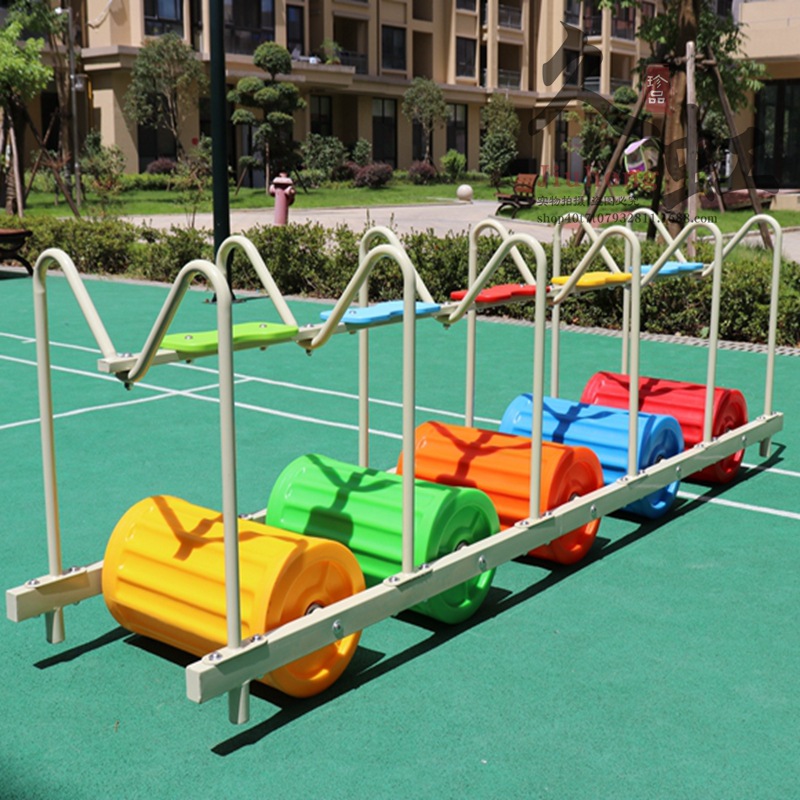 七彩滚筒水车 幼儿园感统训练器材 户外团体游戏道具协力水车玩具