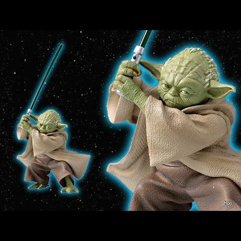 丸乐动漫 星球大战 原力觉醒 尤达大师 yoda 拿剑 袋装 手办模型