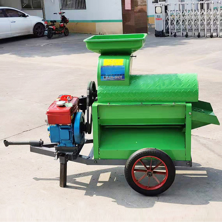 柴电两用玉米脱粒机中型玉米打粒机改进款拖拉机牵引式玉米脱粒机