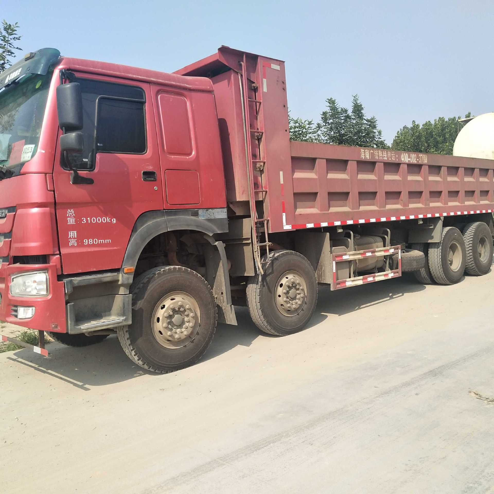 合肥二手豪沃自卸车 371马力可提档前四后八渣土车 后八轮渣土车