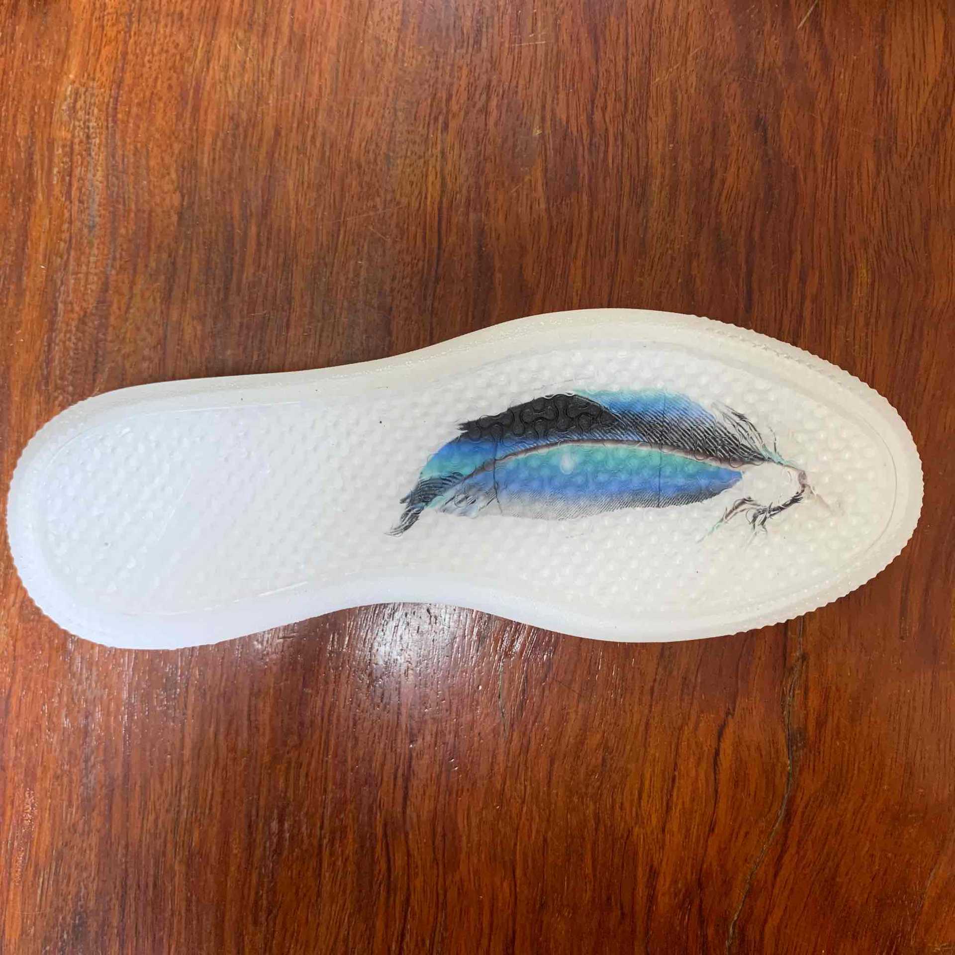 厂家直销 水晶透明鞋底 白色鞋底 多色可选 图案可定制