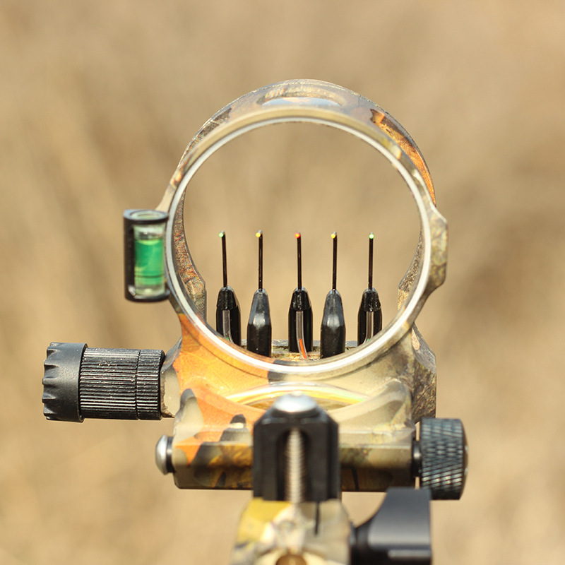 弓箭配件db8150迷彩五针瞄 顶点复合滑轮弓瞄准器瞄准镜 跨境现货
