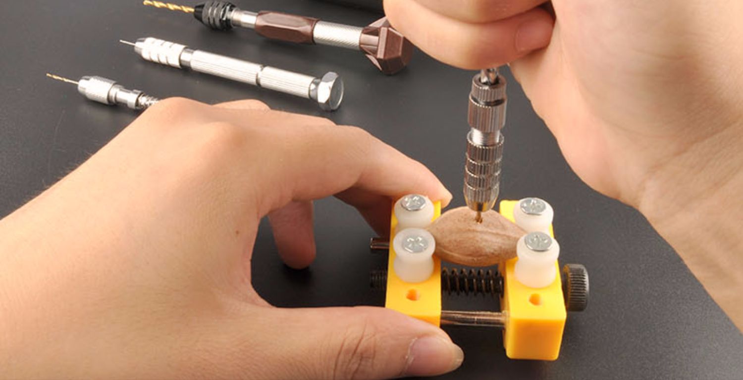 手捻钻迷你手钻打孔器小型文玩珍珠电动钻眼手工diy手拧钻孔工具