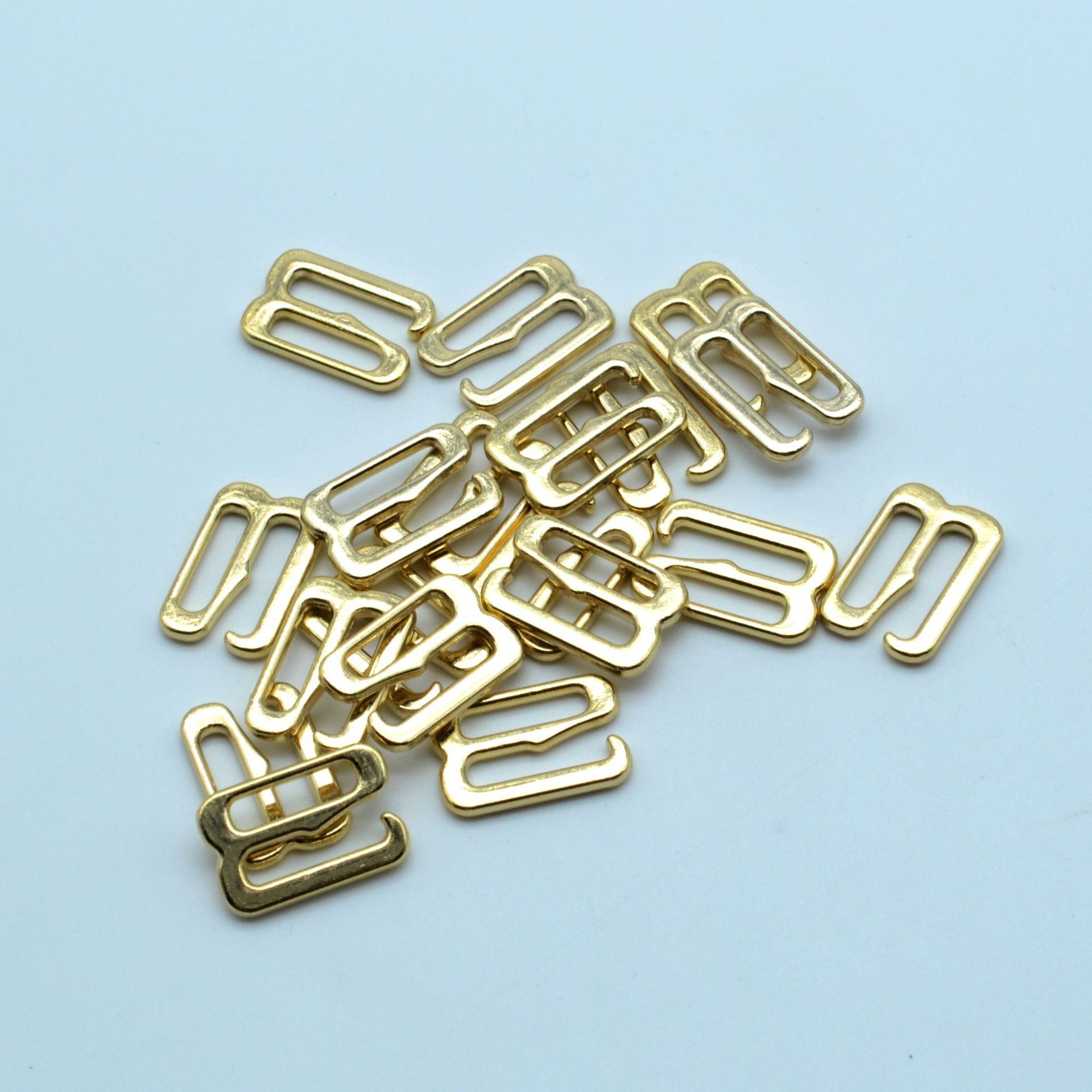 内衣配件文胸搭扣合金电镀9扣固定内衣肩带内径12mm镀金扣现货