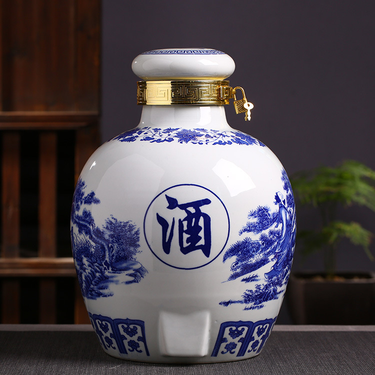 景德镇陶瓷酒坛批发10斤 20斤 30斤50斤100斤陶瓷酒坛子 定 制200