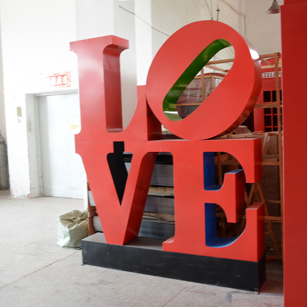 铁艺love字母商场广场立牌求婚场景布置道具颜色形状厂家一件代发