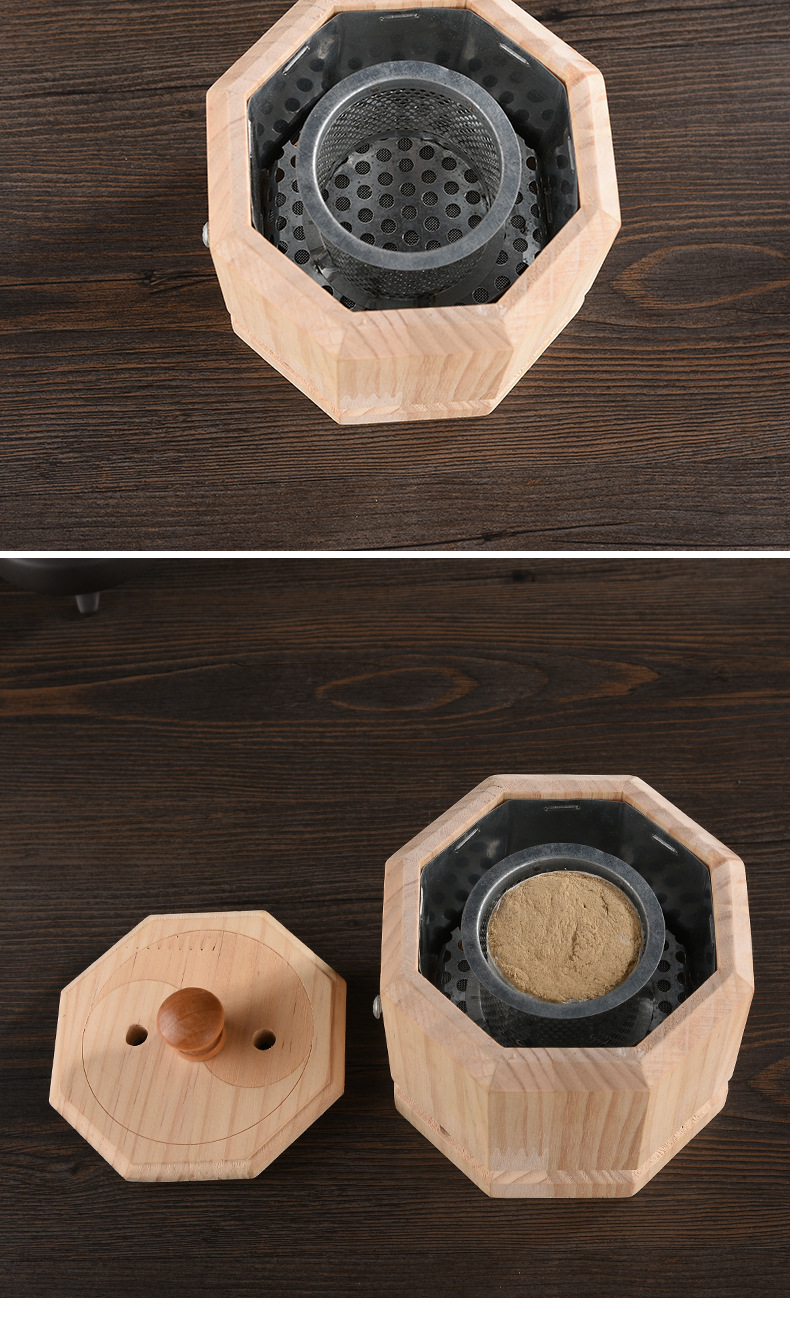 批发实木肚脐灸 腰腹部脐疗温灸盒 橡木制艾灸盒批发 艾灸器厂家