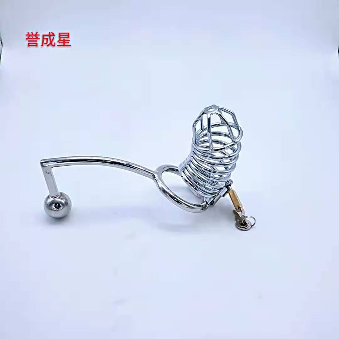 不锈钢贞操锁男用cb6000鸟笼锁禁欲jj锁阴茎锁鸡鸡锁成人情趣用品