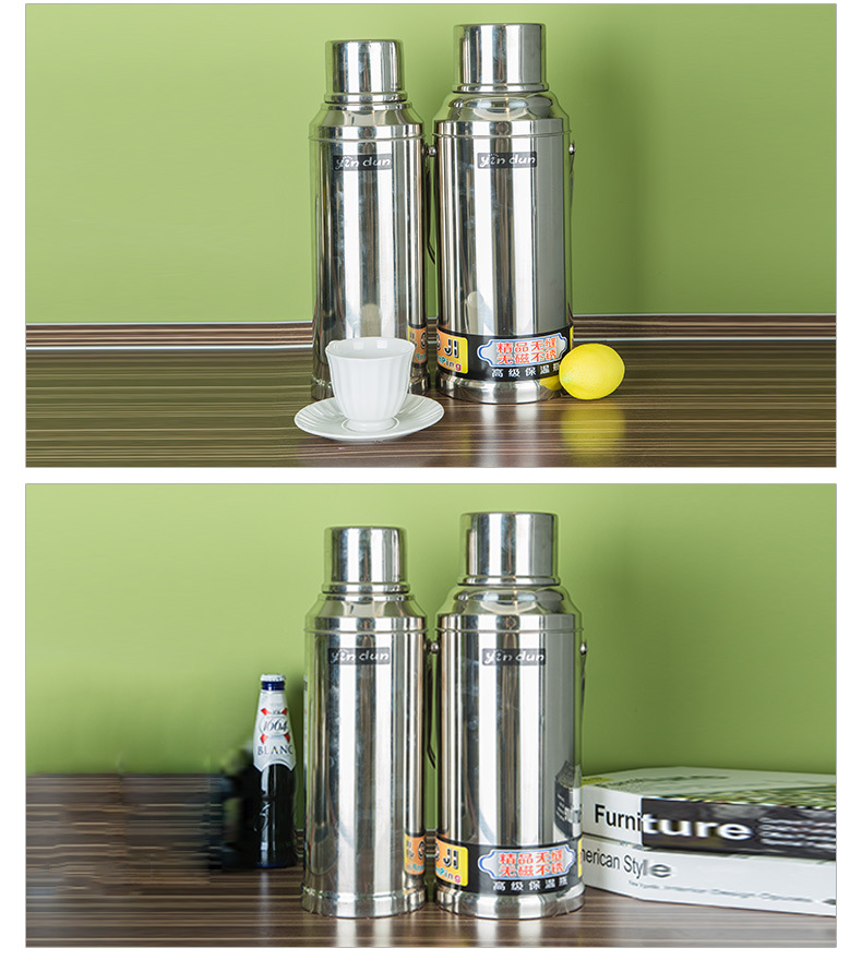 银盾不锈钢保温定制家用大容量热水瓶 厂家供应批发3.2l暖水壶