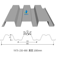 厂家直销高强高锌闭口式YX65-185-555型楼承板