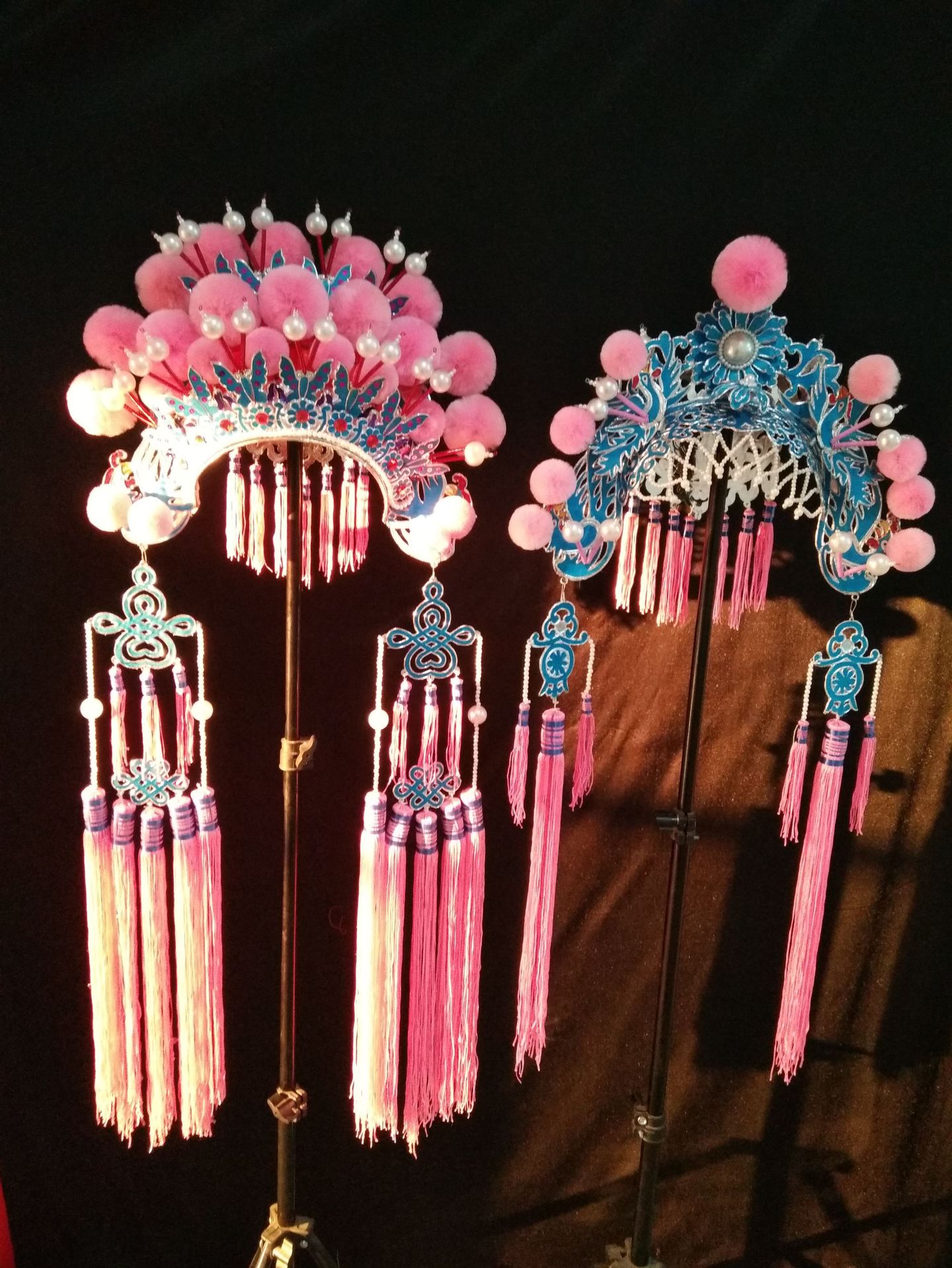 摄影专用宫女小姐冠美人季戏曲戏剧表演服装头饰京剧小过桥头盔