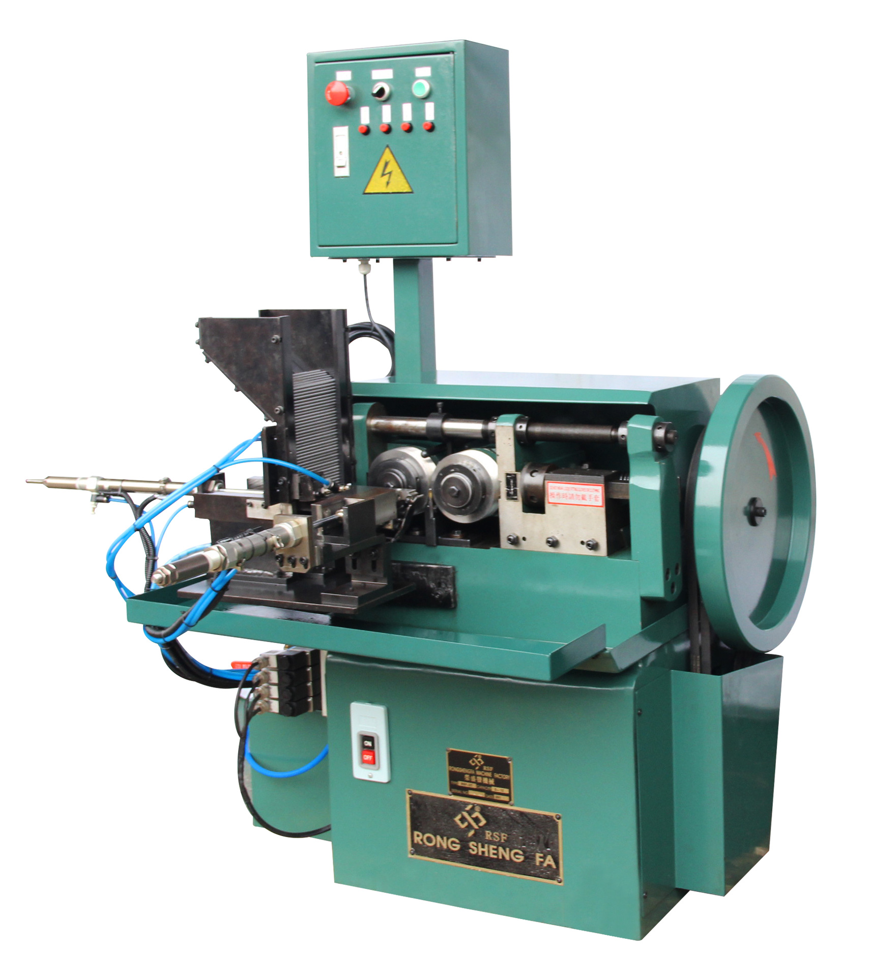 广东台荣专业3t滚牙机加工航空小五金件改自动化上下料