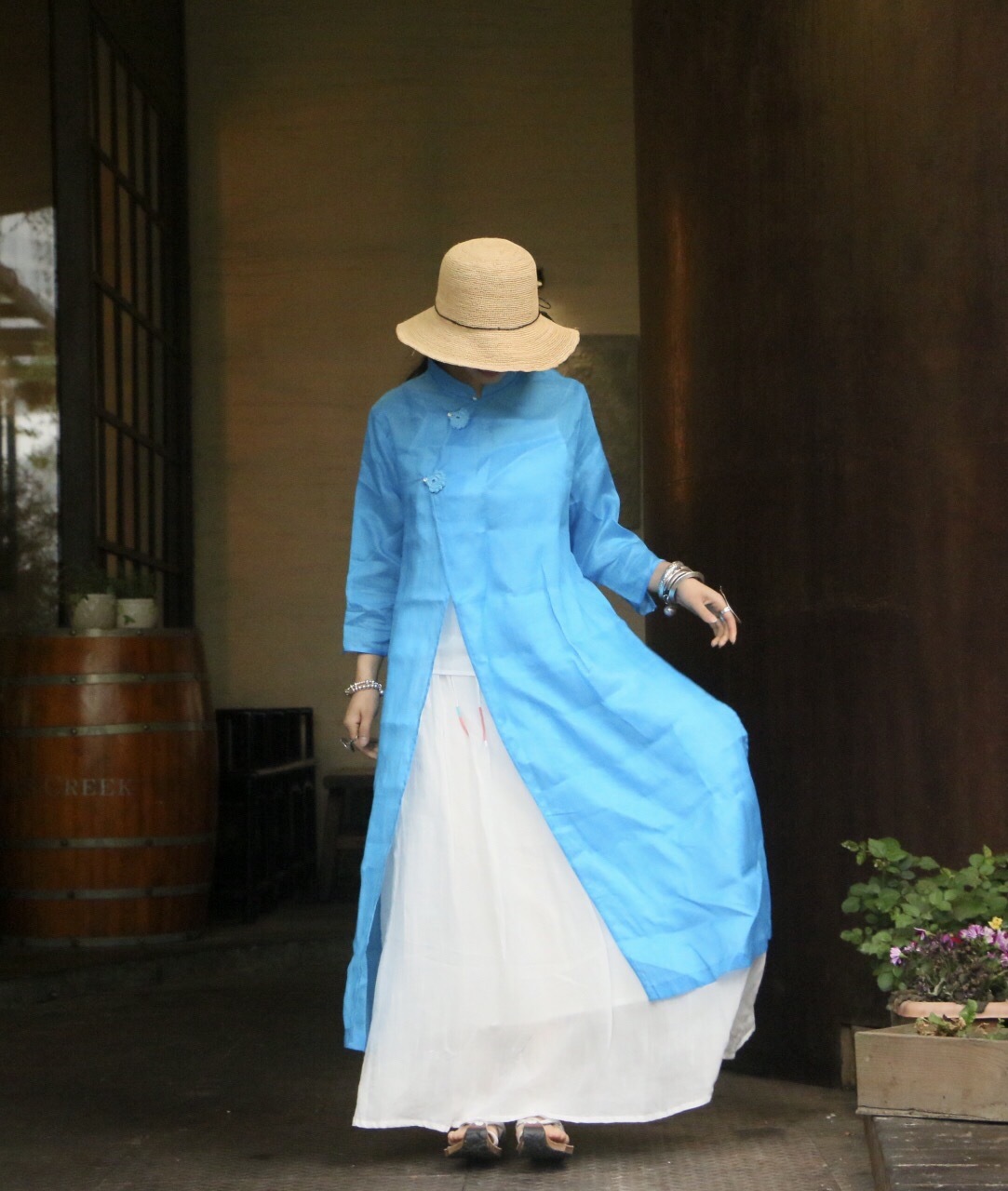 一件代发 2019春夏季 苎麻连衣裙女秋中长款棉麻服装工厂批发