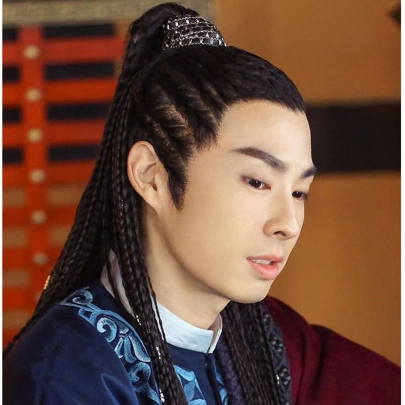 汉服假发型古风男简单整顶发套长发古装假发仙剑男士古代造型头套