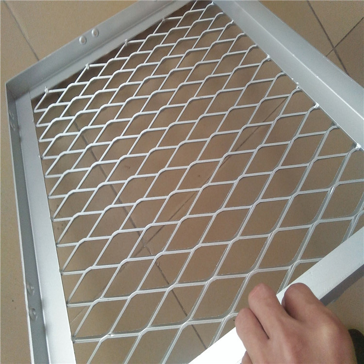 供应铝板拉伸网 波浪型铝网过滤铝网片 菱形铝板网铝板装饰防护网