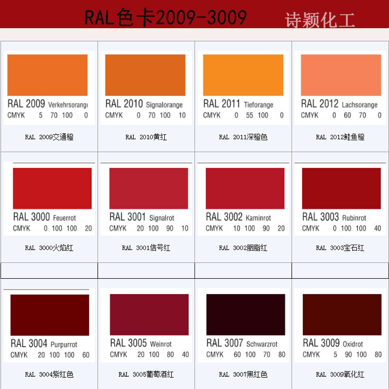ral色卡2009-3009