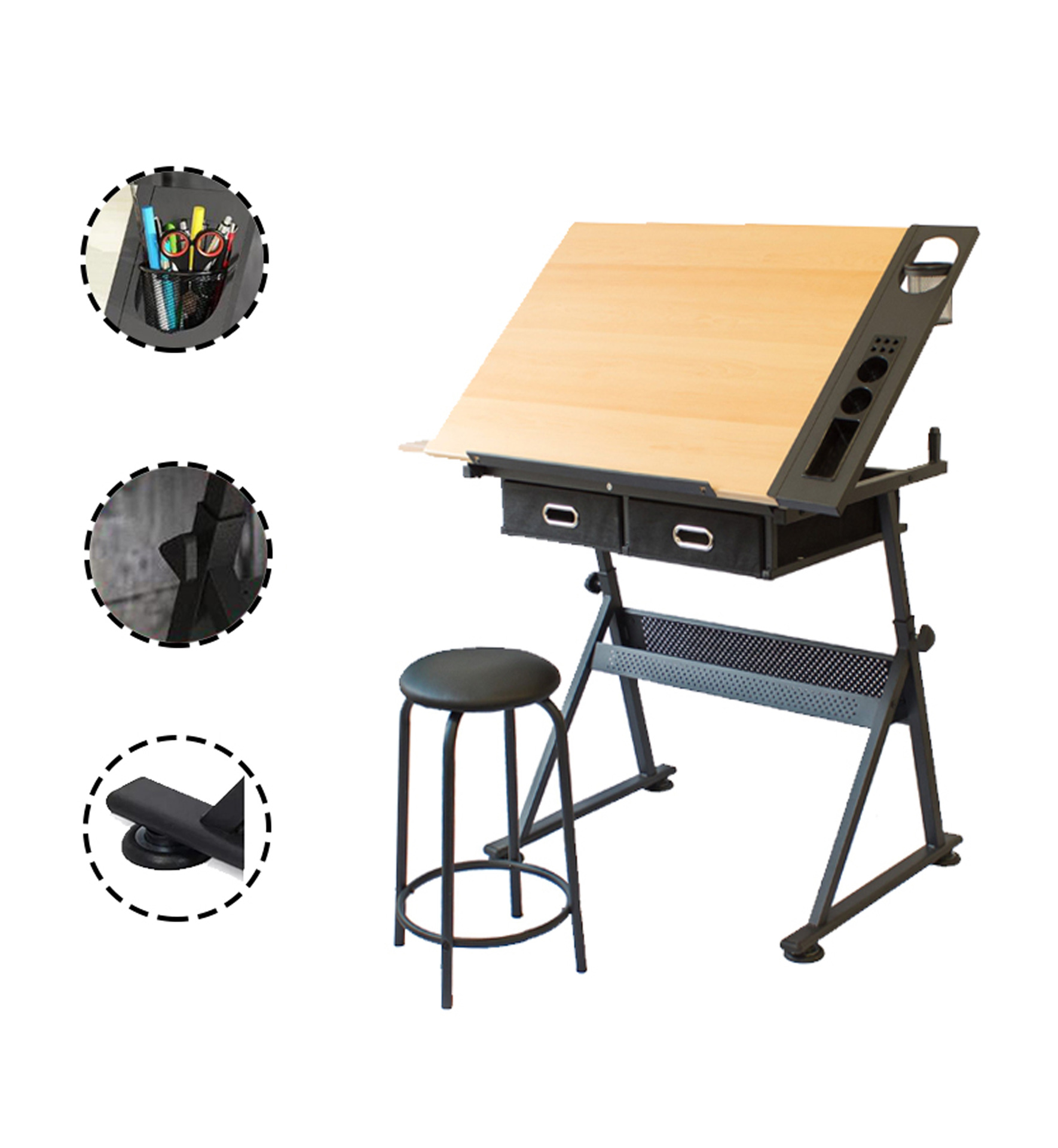 克莱格 材质 钢材 货号 k001 规格 w960*d600*h680-910mm 类别 绘图桌