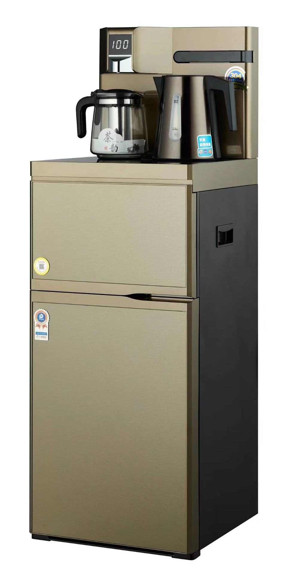 厂家直销菊花茶吧机全自动遥控双出水新款304水壶 下置水桶饮水机