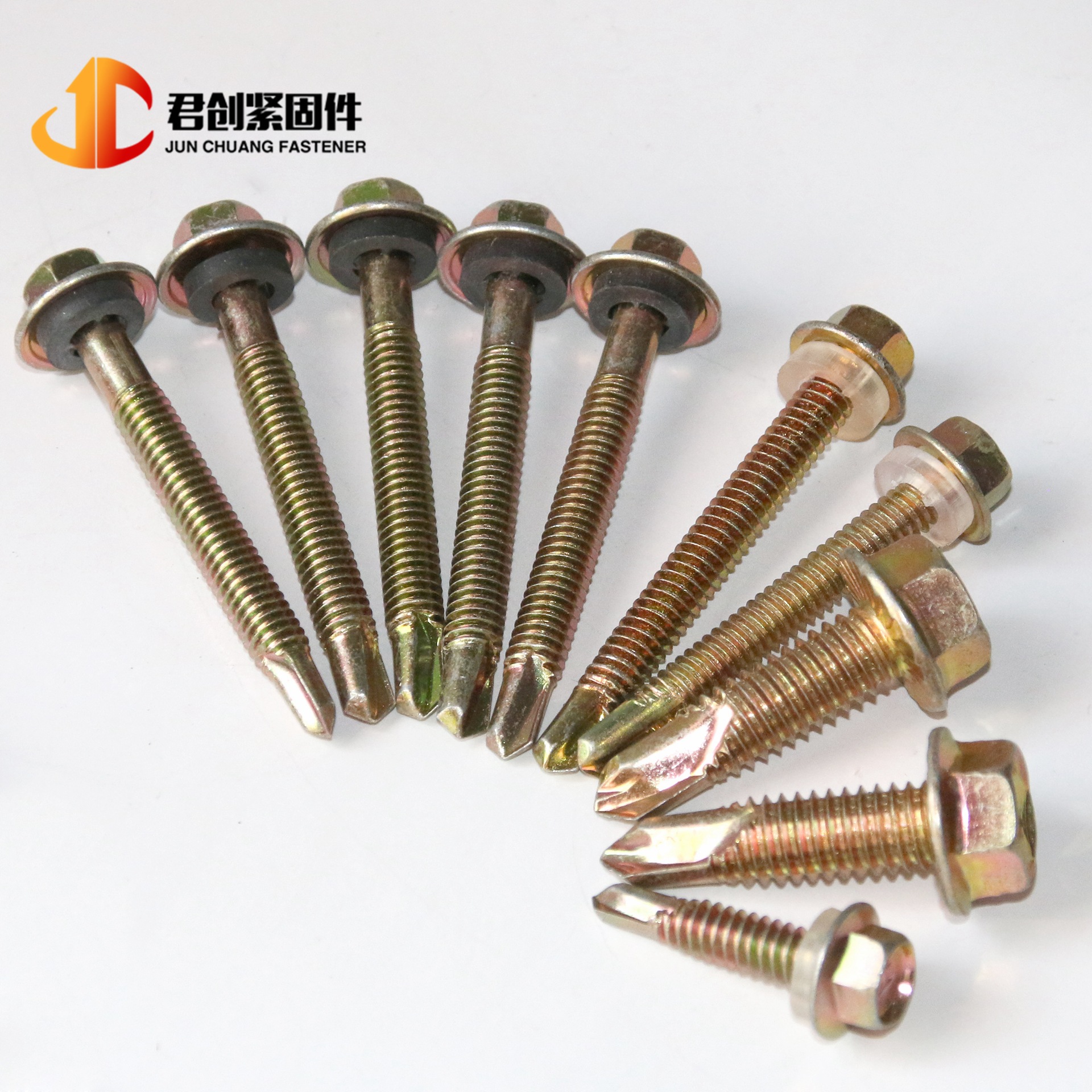 钢结构钻尾螺丝碳钢q235材质 镀锌六角头燕尾螺栓