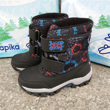 艾隆鞋业外贸原单出口俄罗斯Kapika真羊毛保暖防风男女儿童雪地靴