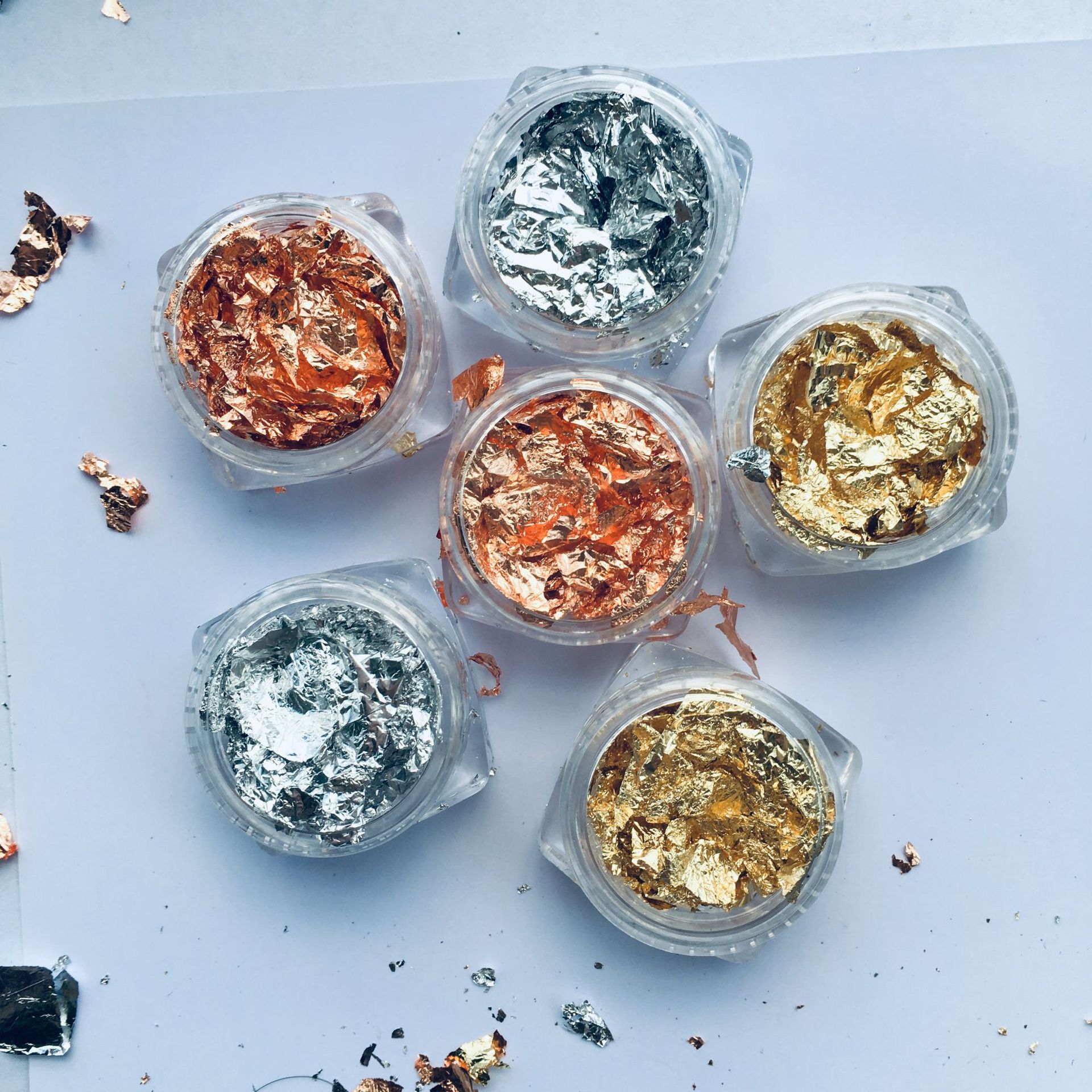 日系美甲锡箔纸 新款指甲贴纸薄款锡箔碎纸美甲金银彩色日本同款