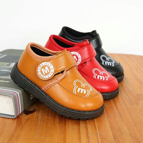 大笨熊女童鞋2019单鞋春秋防滑男童皮鞋女童短靴软底舒适好宝