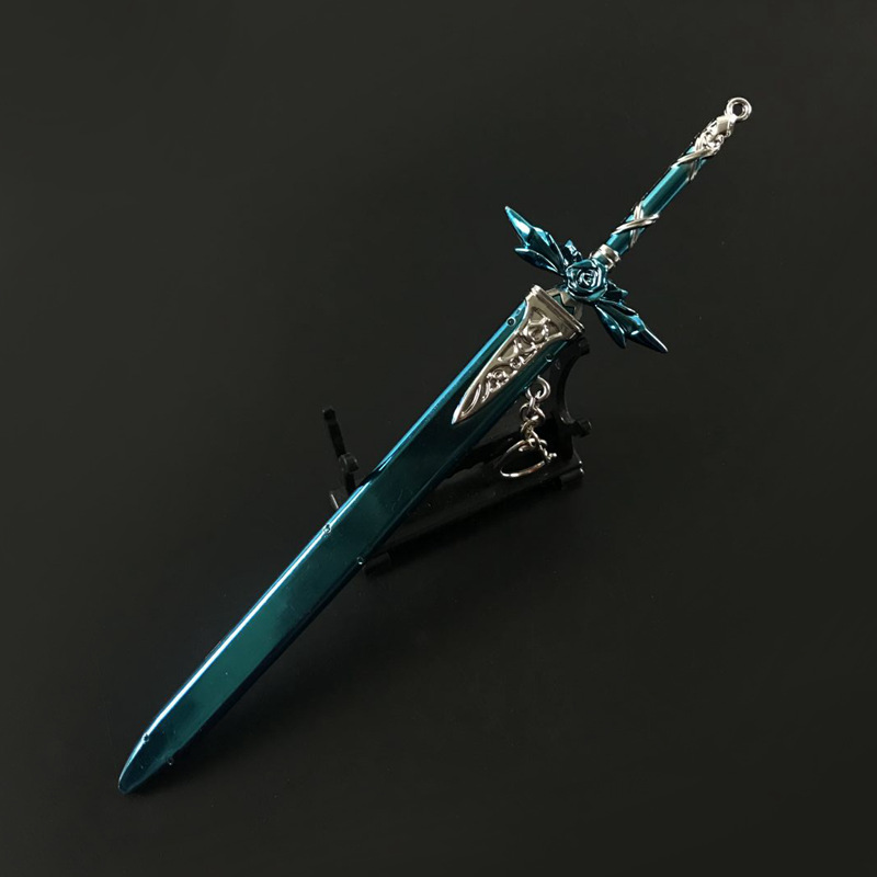 动漫周边刀剑神域亚丝娜蓝蔷薇之剑带鞘兵器刀扣武器模型22cm