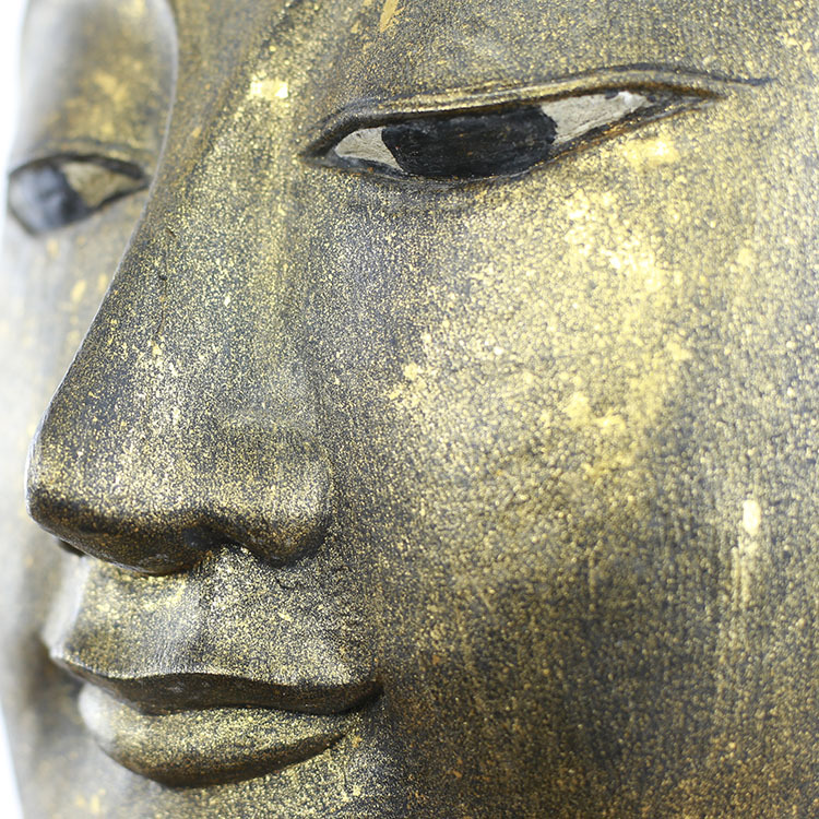 泰国工艺品木雕佛头摆件 手工雕刻实木佛像 泰式酒店会所镇宅摆设