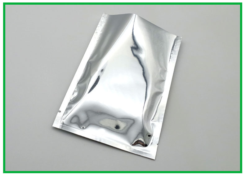 加厚镀铝平口袋三边封袋铝箔热封口袋避光真空袋食品包装袋可定制