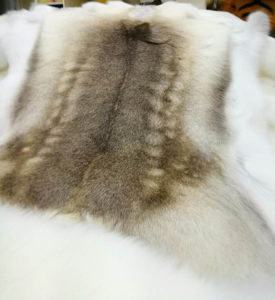 皮草-驯鹿皮 鹿皮 养殖鹿皮皮草衣服用毛领用皮草皮毛裘皮原料皮130cm