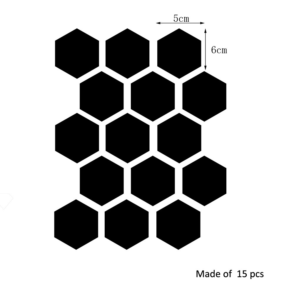 ins墙贴爆款 创意家居diy儿童房卧室六边形装饰环保vinyl墙贴 091