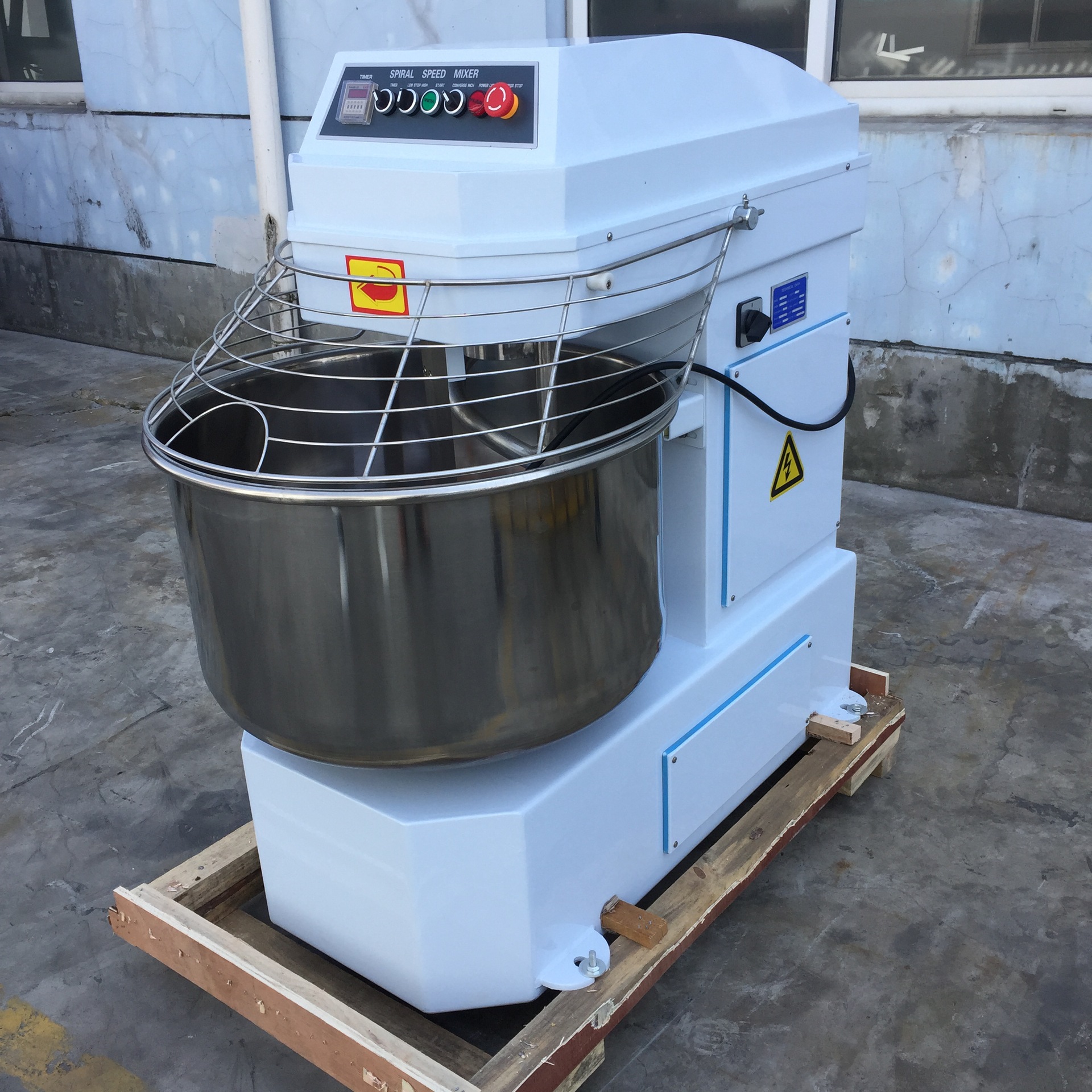 双速双动和面机商用 120升大型立式揉面机 50kg面粉搅拌机打面机