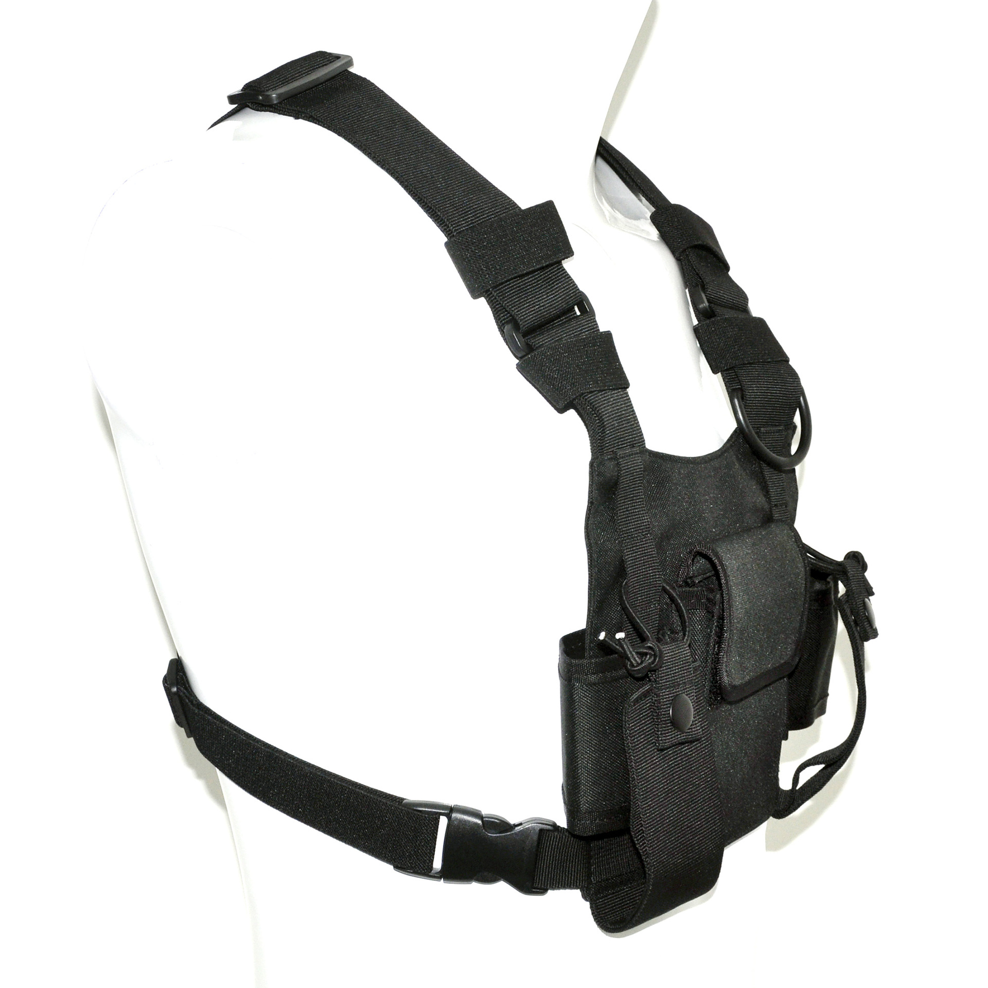 厂家直销通用对讲机手台户外胸包救援 保安执勤胸前挂包战术胸挂