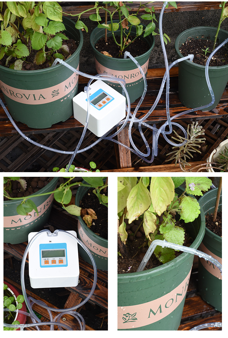 新款懒人自动浇花器智能定时植物浇水滴灌器可调节盆栽渗水器批发