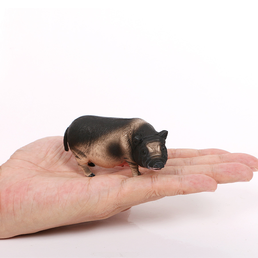 仿真农场动物模型实心静态香猪母猪野猪搪胶手办套装摆件家庭玩具