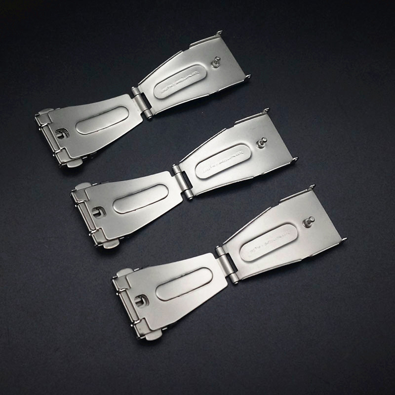 蝴蝶扣双按飞机扣 双耳双按扣 手表配件钢带不锈钢折叠跳扣20mm男