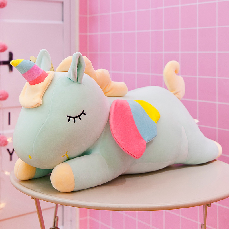 Cross-Border Angel Rainbow Unicorn Doll Plush Toys Large Rag Doll Doll Sleeping Pillow Wholesale Gift