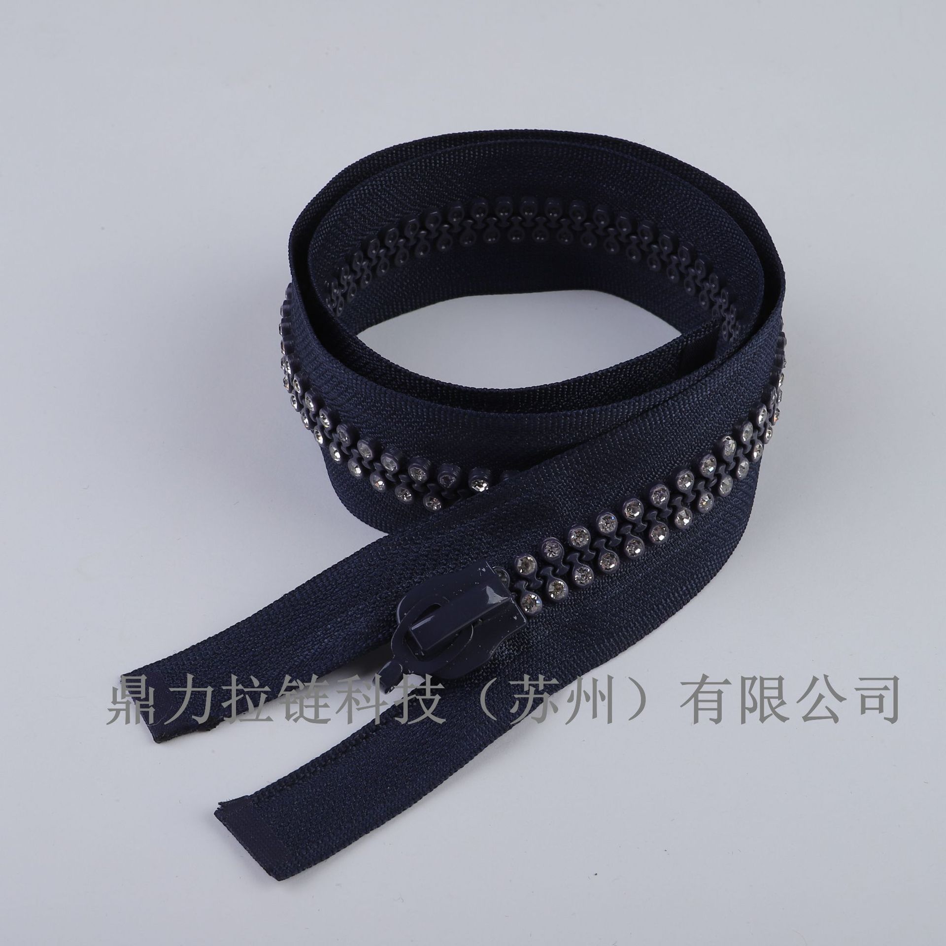 10号双排钻石拉链 开尾钻石拉锁头 羽绒服休闲服装前中拉链条定制