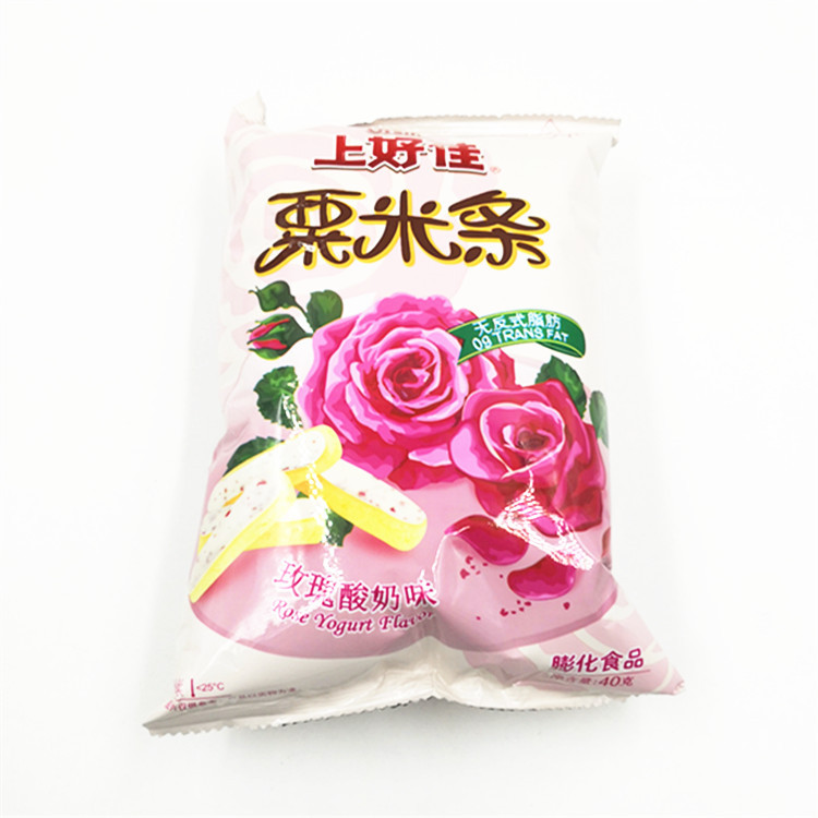 40g上好佳栗米条玫瑰酸奶味一箱20袋