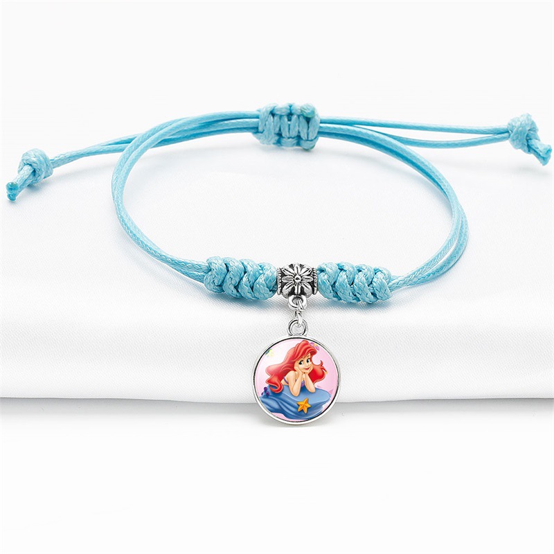 Little Mermaid Ariel Princess Arier Children Cartoon Time Stone Bracelet Wrist Ring Length Adjustable