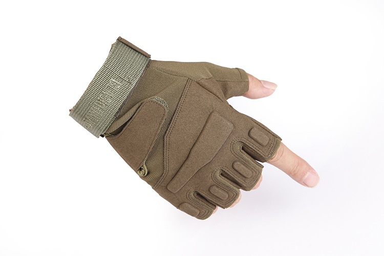 新款半指手套 黑鹰军用防护手套 健身户外登山骑行黑鹰战术手套