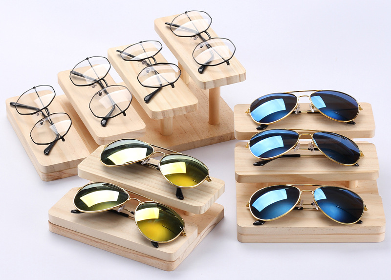 实木眼镜店陈列托收纳架眼镜展示架摆放墨镜架子太阳镜框支架道具